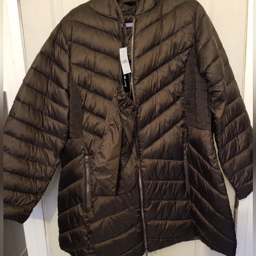 NWT Lane Bryant Prima Packable Ruffer Color Bitter Chocolate Size 18/20 - Picture 12 of 14
